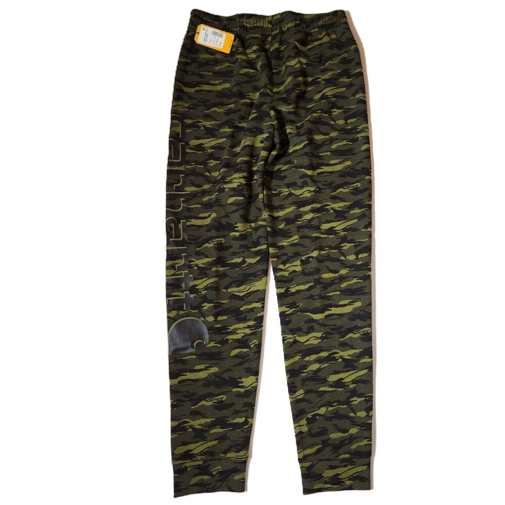 Carhartt Youth XL Fleece Sweatpants Green Camo NWT